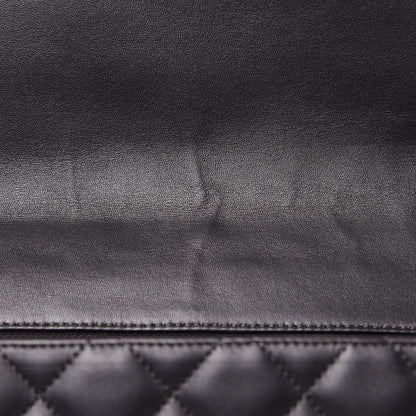 Chanel Metallic Lambskin Quilted Maxi Single Flap Dark Grey 8 of 21