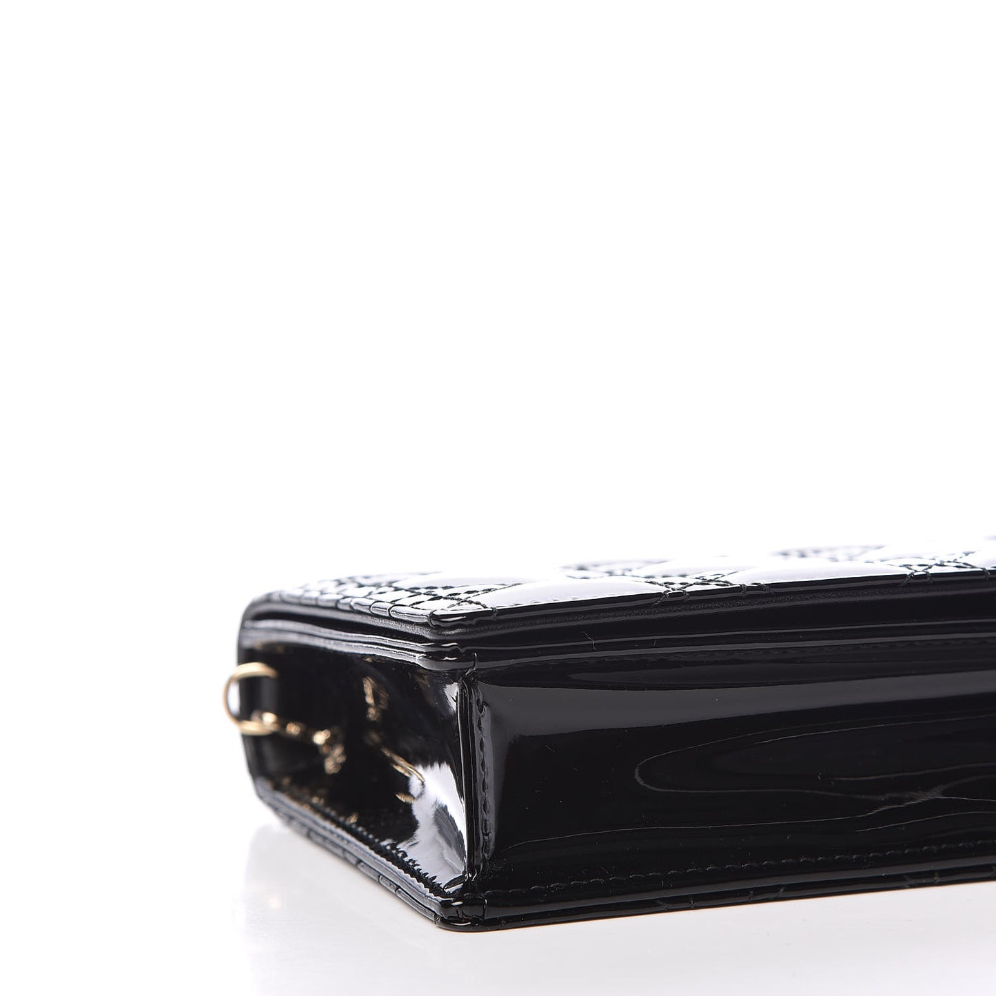 Patent Cannage Lady Dior Convertible Clutch Black