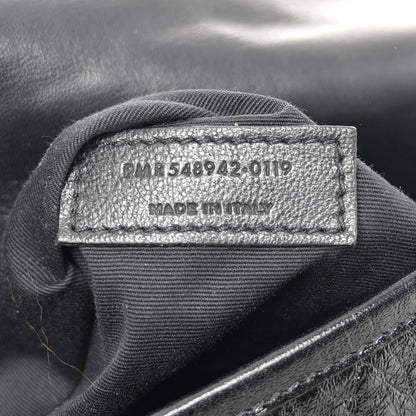 Saint Laurent Crinkled Calfskin Monogram Medium Niki Chain Satchel Black 7 of 10