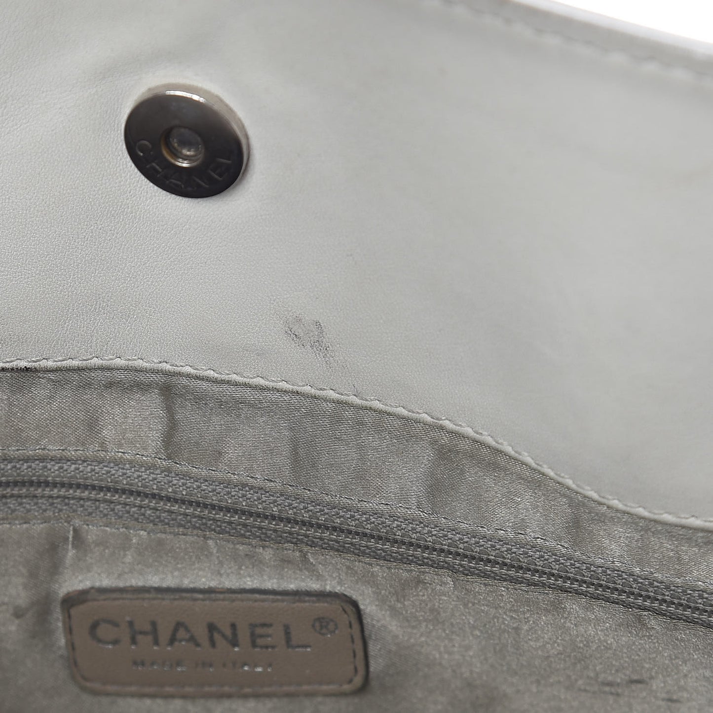 Calfskin Quilted Chain Hobo White