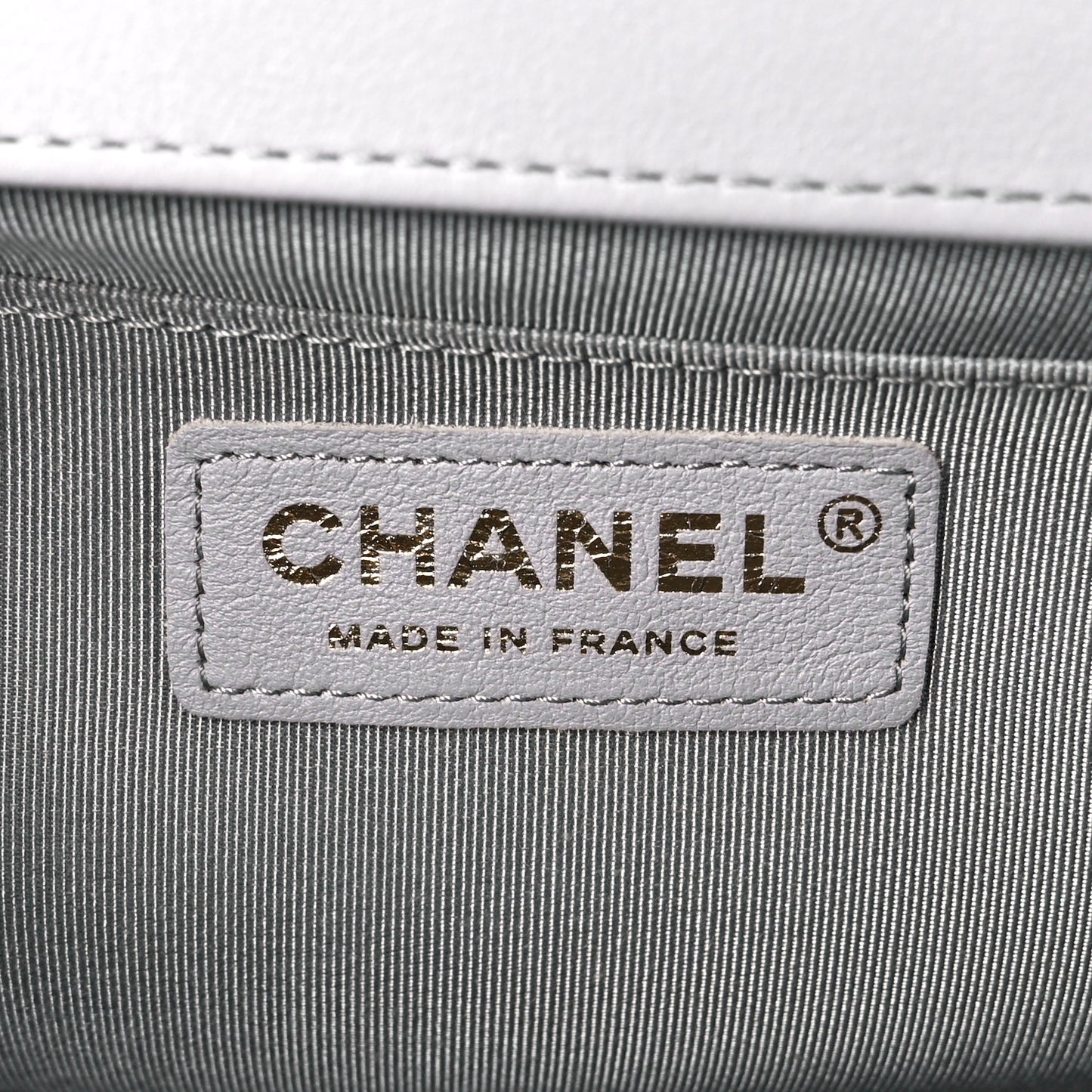 Lambskin Quilted Medium Boy Flap Grey