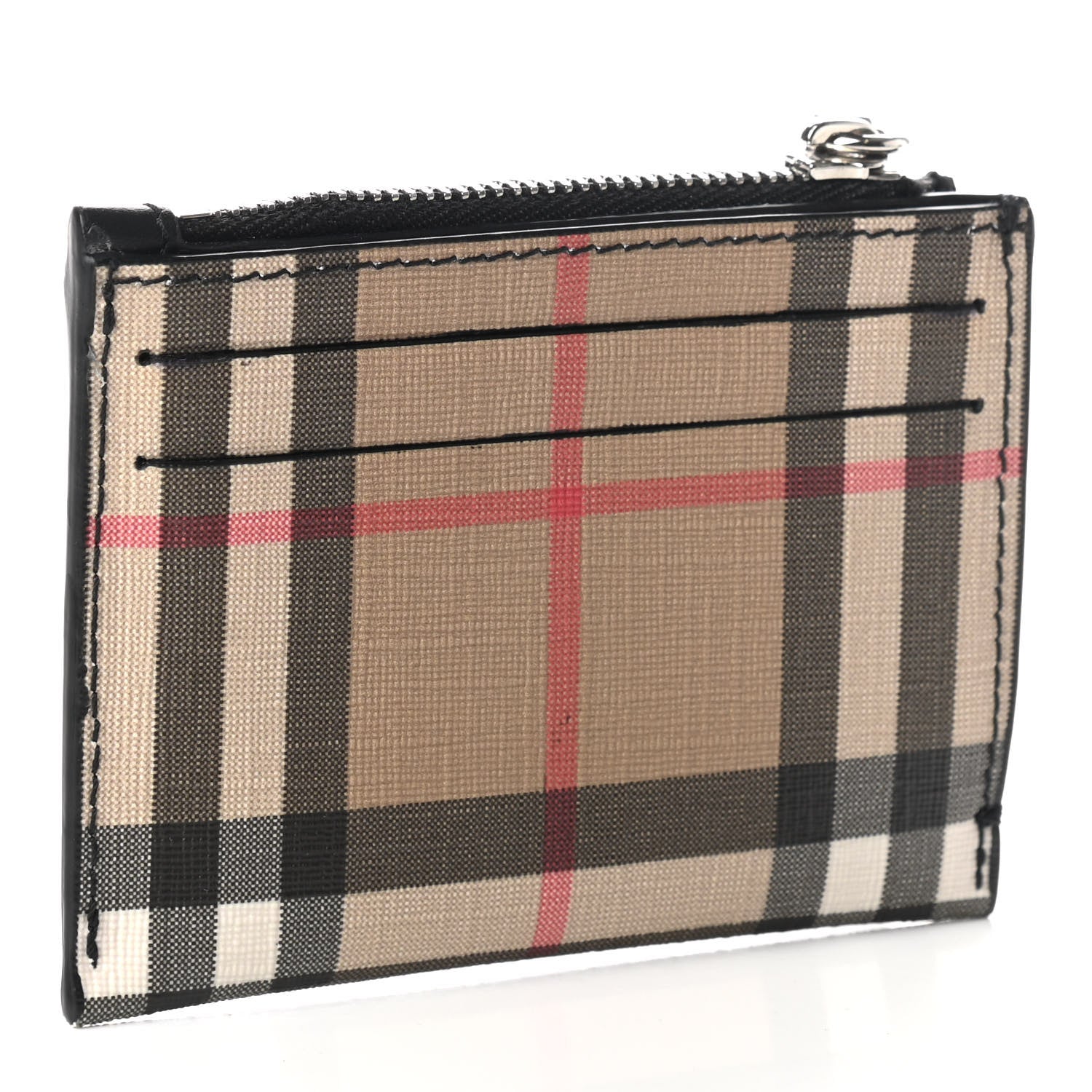 Burberry Coated Canvas House Check Coin Case Card Holder 3 of 7