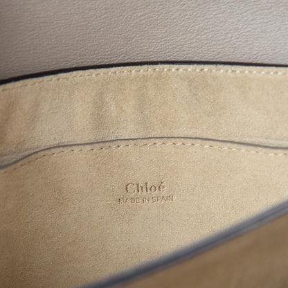 Chloe Suede Calfskin Small Faye Shoulder Bag Motty Grey 11 of 13