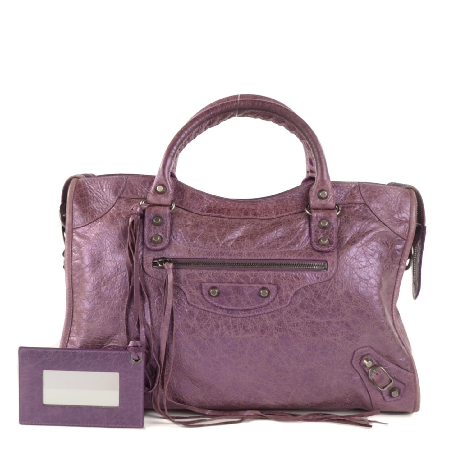 Metallic Agneau Classic Hardware City Purple