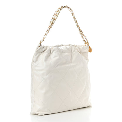 Chanel Shiny Calfskin Quilted Chanel 22 White 4 of 12