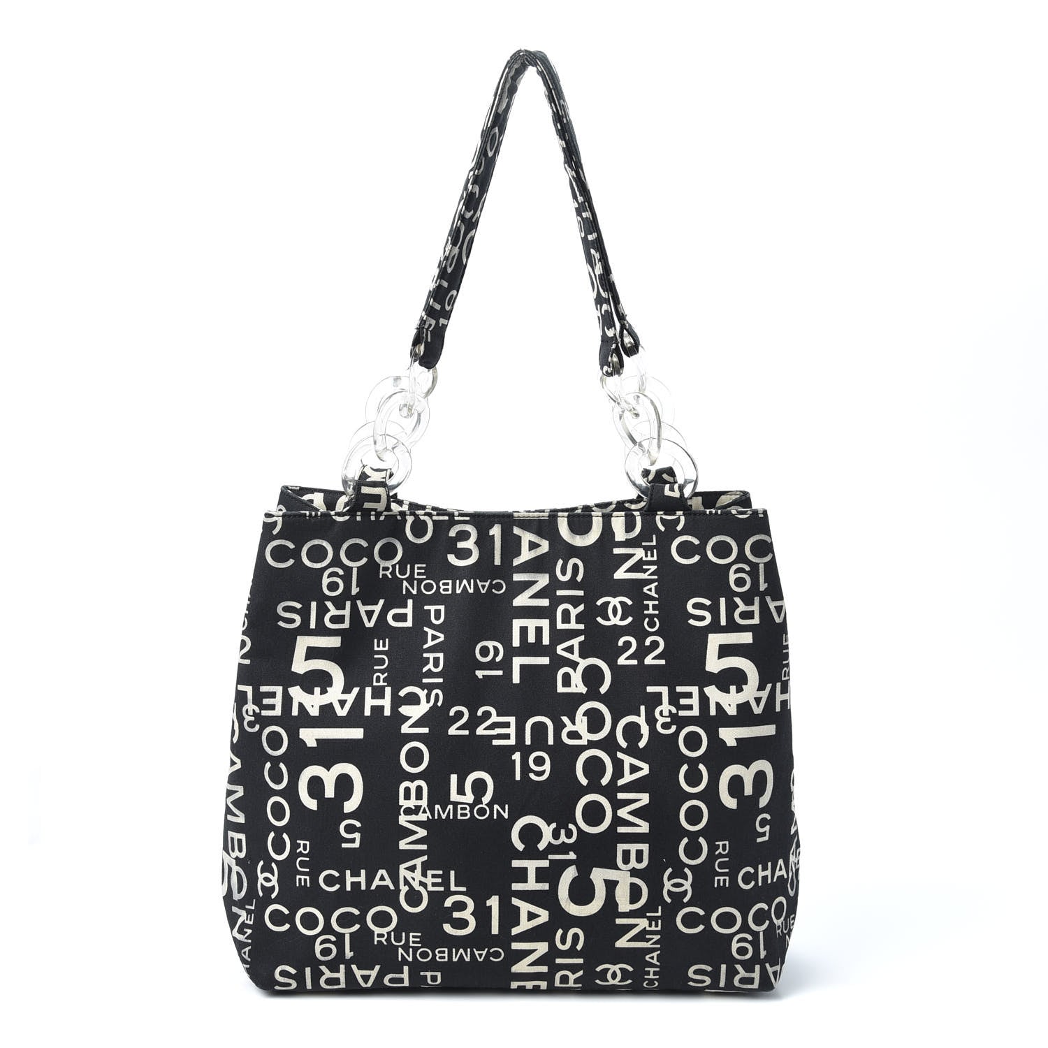 Chanel Canvas 31 Rue Cambon Beach Tote Black 1 of 11
