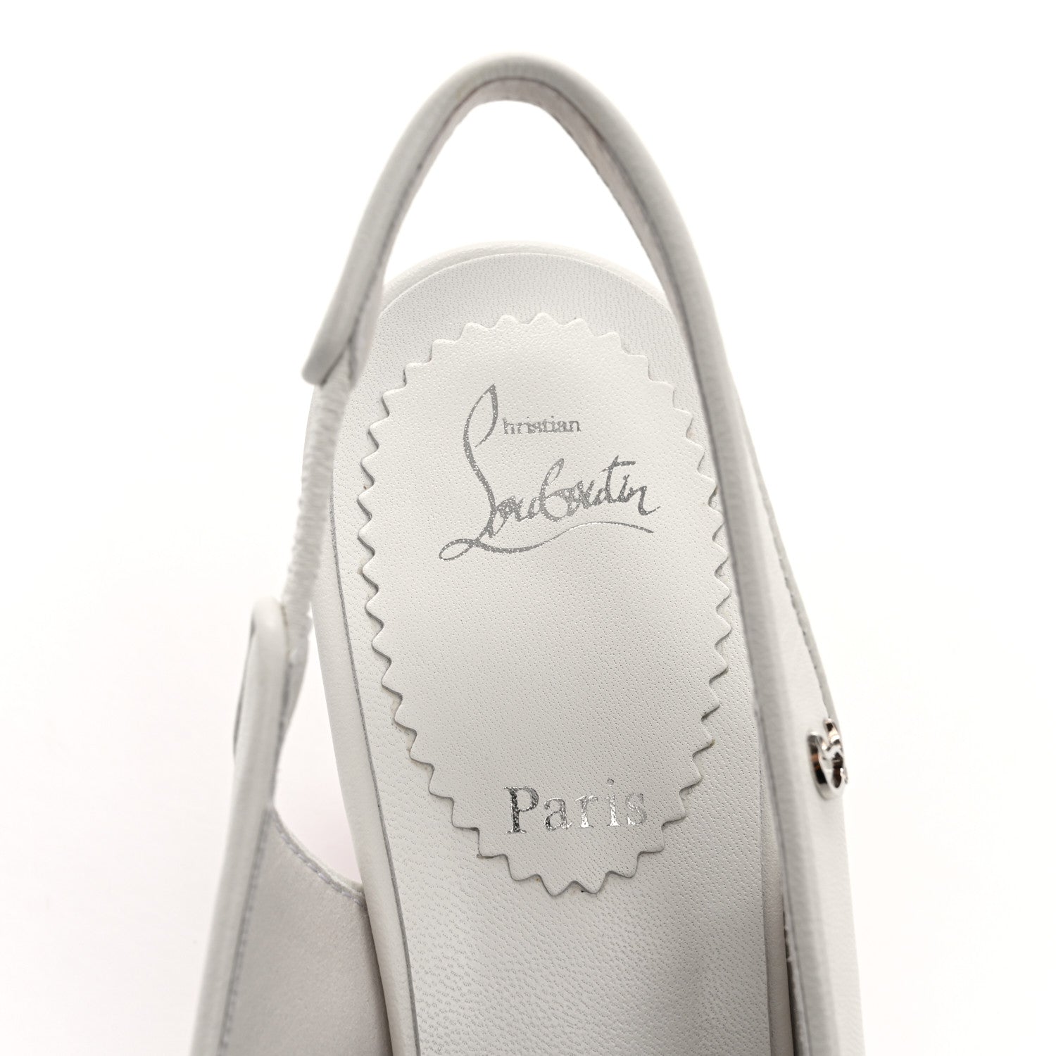 Christian Louboutin Nappa Sporty Kate Slingback 55 Pumps 36 White 8 of 9
