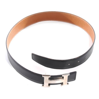 Hermes Box Courchevel 32mm H Belt 65 Black Gold 3 of 9