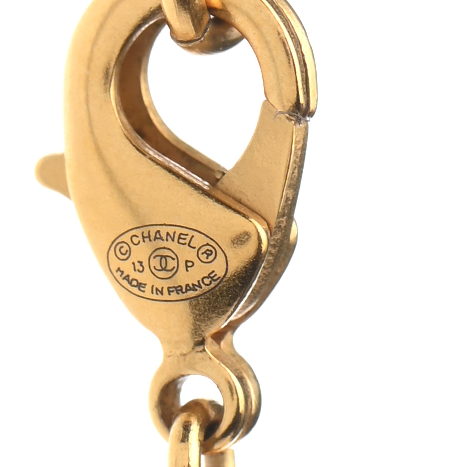 Chanel CC Necklace Matte Gold 6 of 6