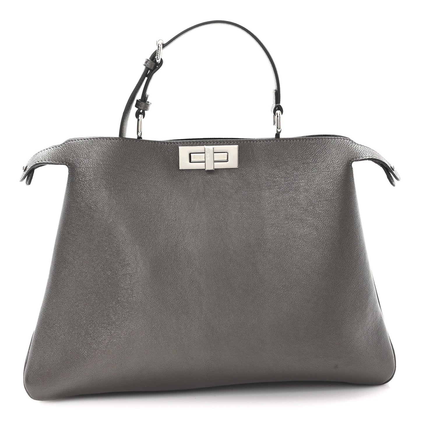Metallic Vitello Large Soft Peekaboo Tortora