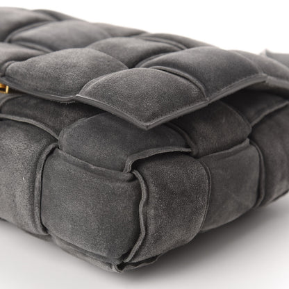 Bottega Veneta Suede Maxi Intrecciato Padded Cassette Crossbody Bag Graphite 7 of 9