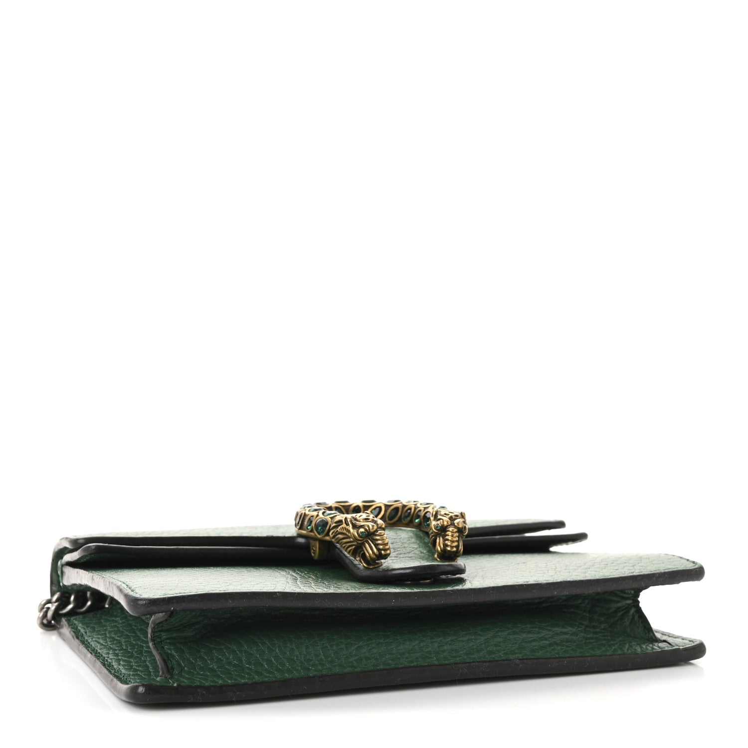 Gucci Dollar Calfskin Crystal Super Mini Dionysus Shoulder Bag Emerald 4 of 9