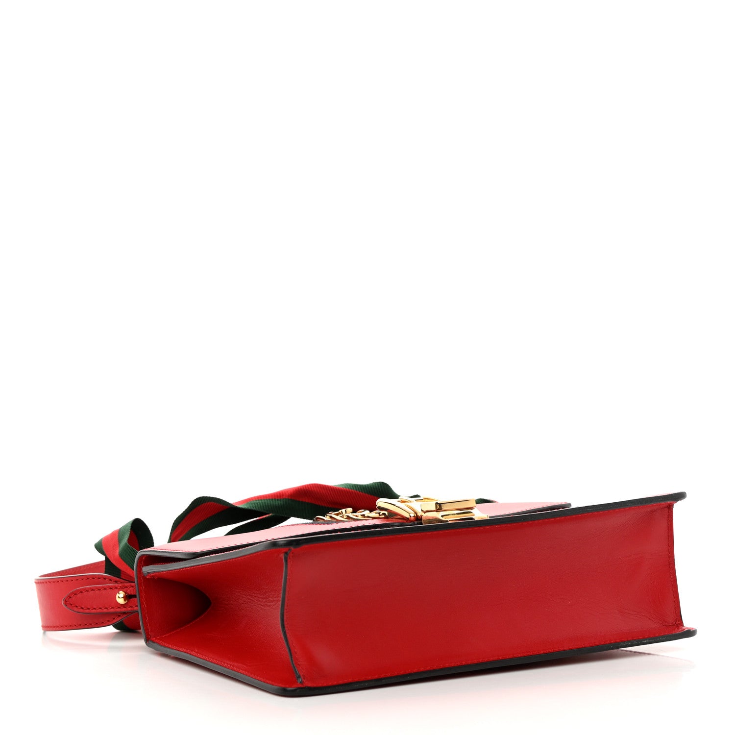 Gucci Calfskin Sylvie Top Handle Bag Hibiscus Red 4 of 20
