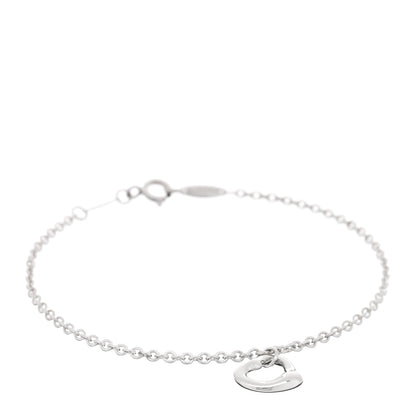 Tiffany Sterling Silver Elsa Peretti Open Heart Charm Bracelet 1 of 3