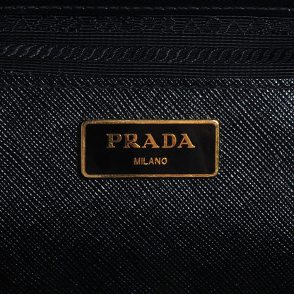 Prada Saffiano Lux Medium Double Zip Tote Nero Black 7 of 11