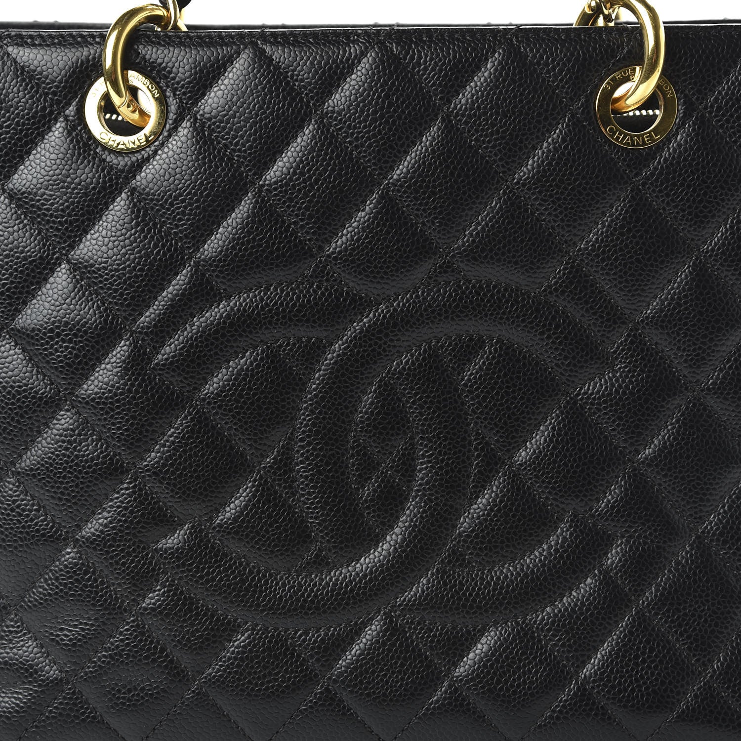 Chanel Caviar Quilted Grand Shopping Tote GST Black 10 of 12