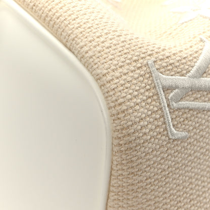 Louis Vuitton Cotton Monogram Embroidered Neonoe MM Beige White 7 of 9