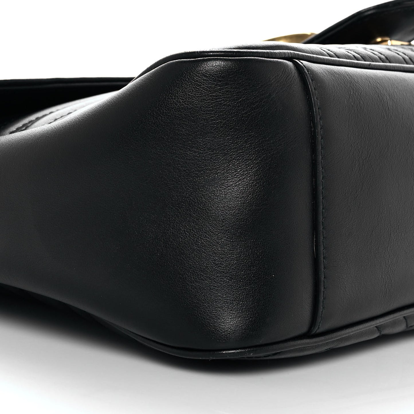Calfskin Matelasse Large GG Marmont Shoulder Bag Black