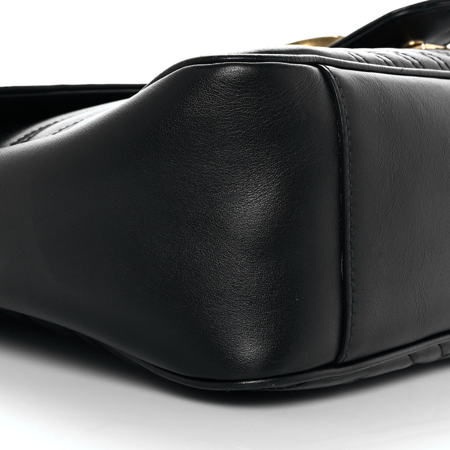 Gucci Calfskin Matelasse Large GG Marmont Shoulder Bag Black 8 of 9