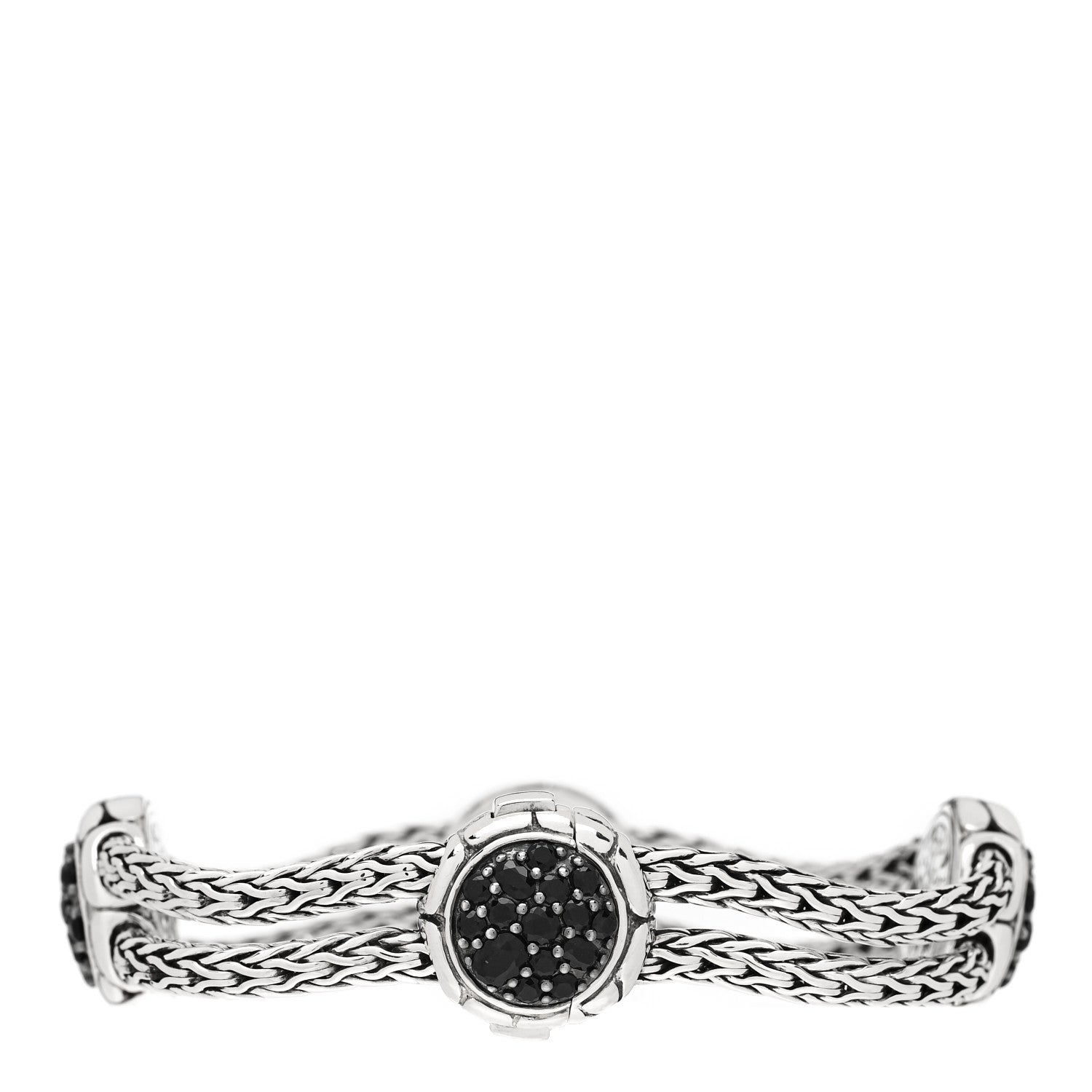 John Hardy Sterling Silver Black Sapphire Kali Four Station Bracelet 2 of 3
