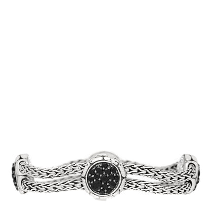 John Hardy Sterling Silver Black Sapphire Kali Four Station Bracelet 2 of 3