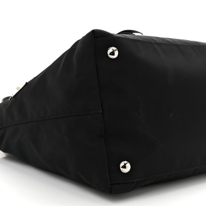 Prada Nylon Tessuto Saffiano Robot Tote Bag Black Petal 9 of 10