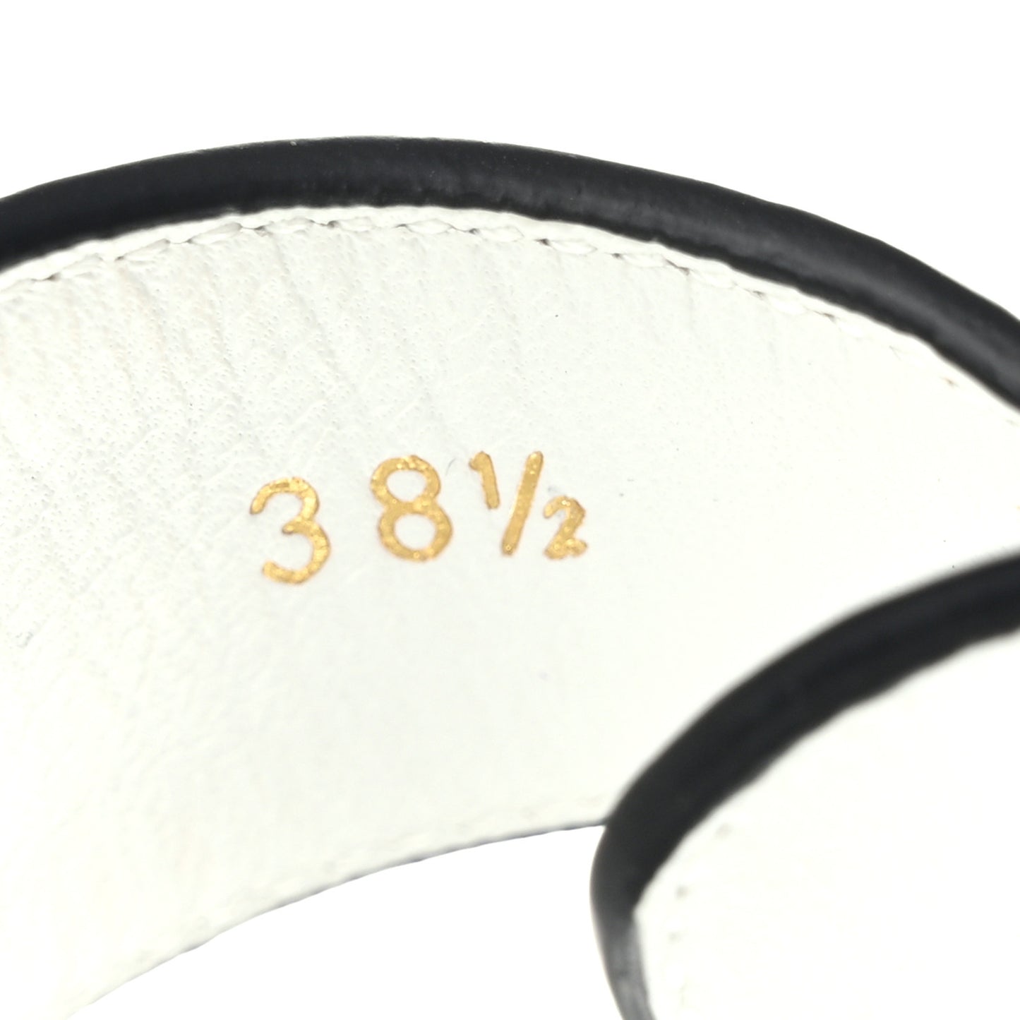 Natural Calfskin Double Buckle 20mm Sandals 38.5 White