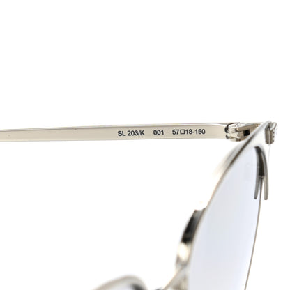 Saint Laurent SL 203/K Sunglasses Silver 7 of 8