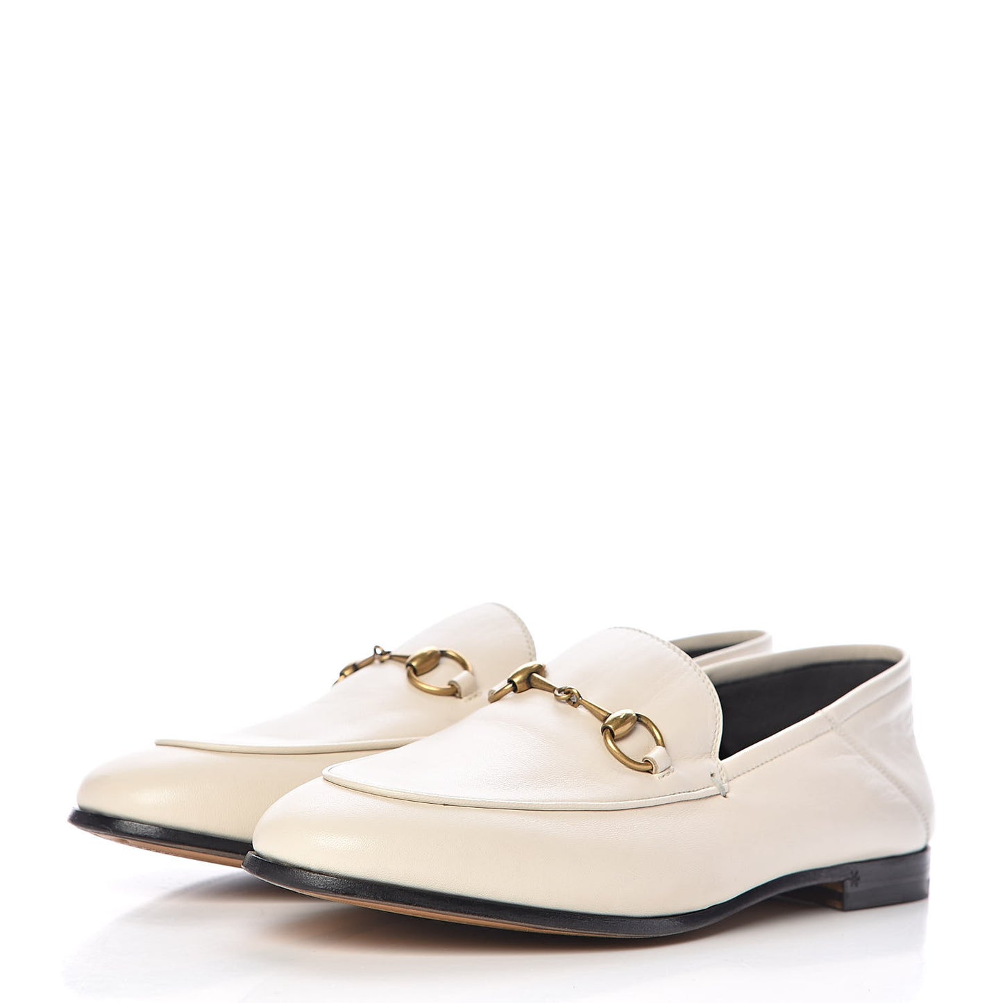 Lambskin Womens Brixton Horsebit Loafers 37.5 Mystic White