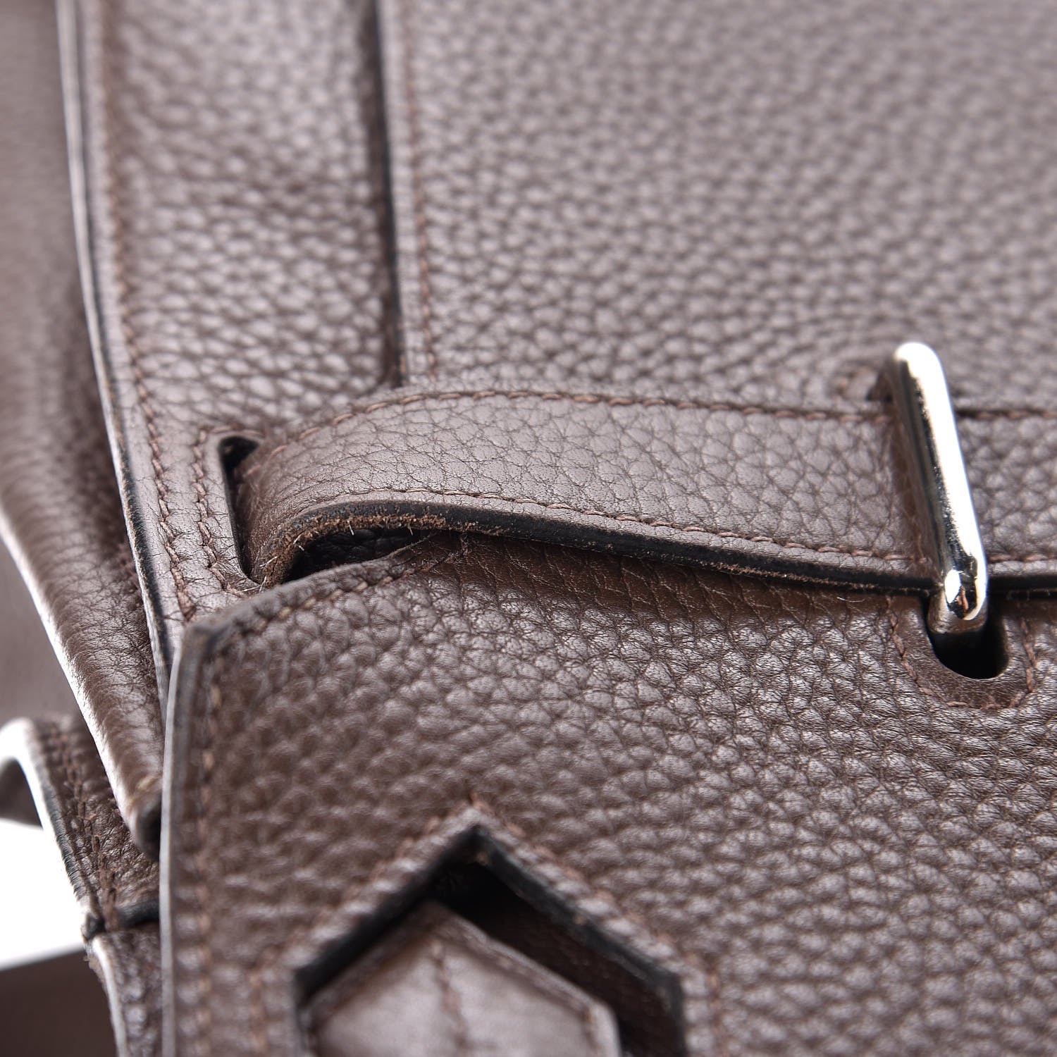 Hermes Taurillon Clemence Jypsiere 34 Chocolate 21 of 29