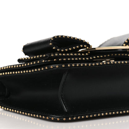 Salvatore Ferragamo Calfskin Studded Mini Vara Bow Rainbow Crossbody Bag Black 7 of 8