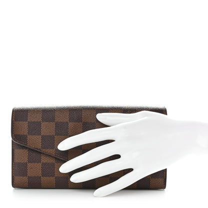 Louis Vuitton Damier Ebene Sarah Wallet NM 2 of 7