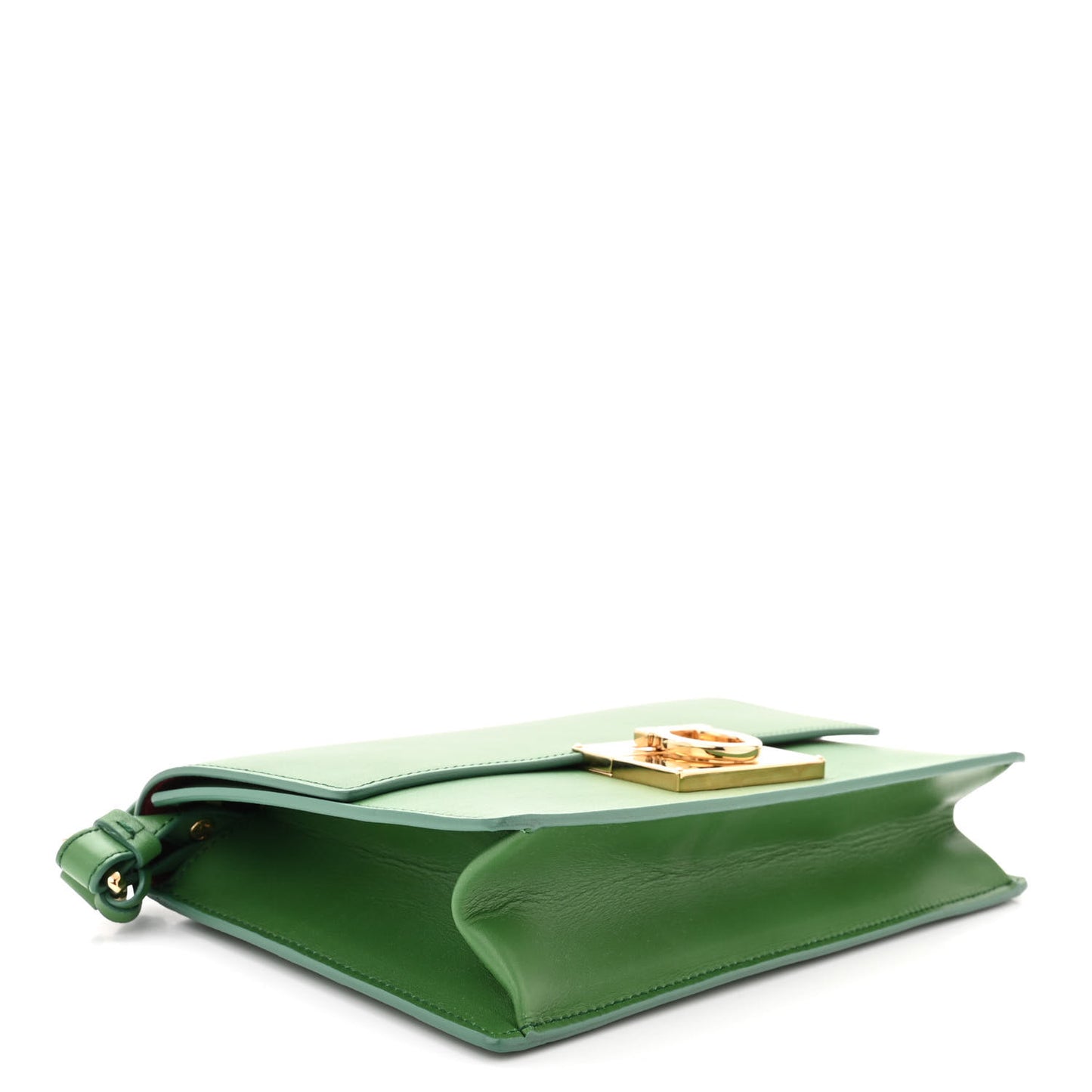 Smooth Calfskin Aileen Gancio Lock Shoulder Bag Amazzonia