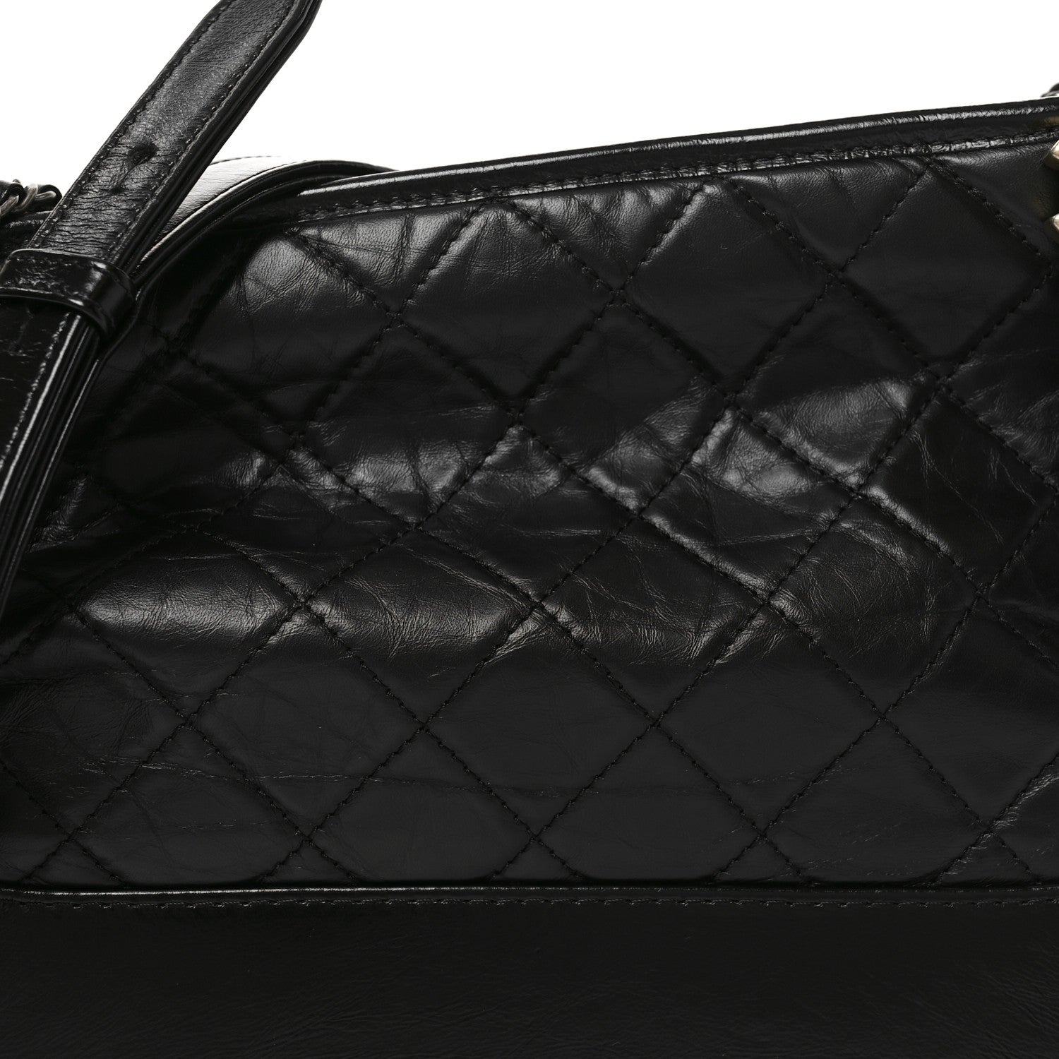 Chanel Aged Calfskin Quilted Medium Gabrielle Hobo Black 8 of 10