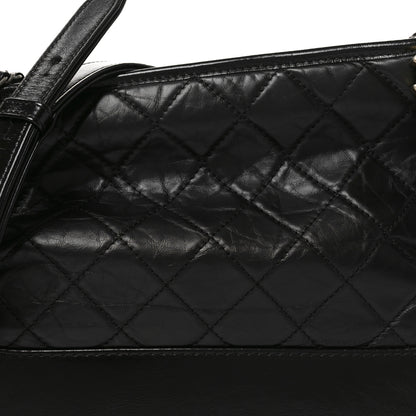 Chanel Aged Calfskin Quilted Medium Gabrielle Hobo Black 8 of 10