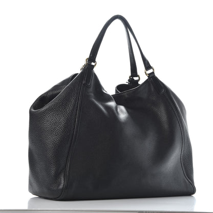 Gucci Pebbled Calfskin Large Soho Shoulder Bag Black 2 of 9