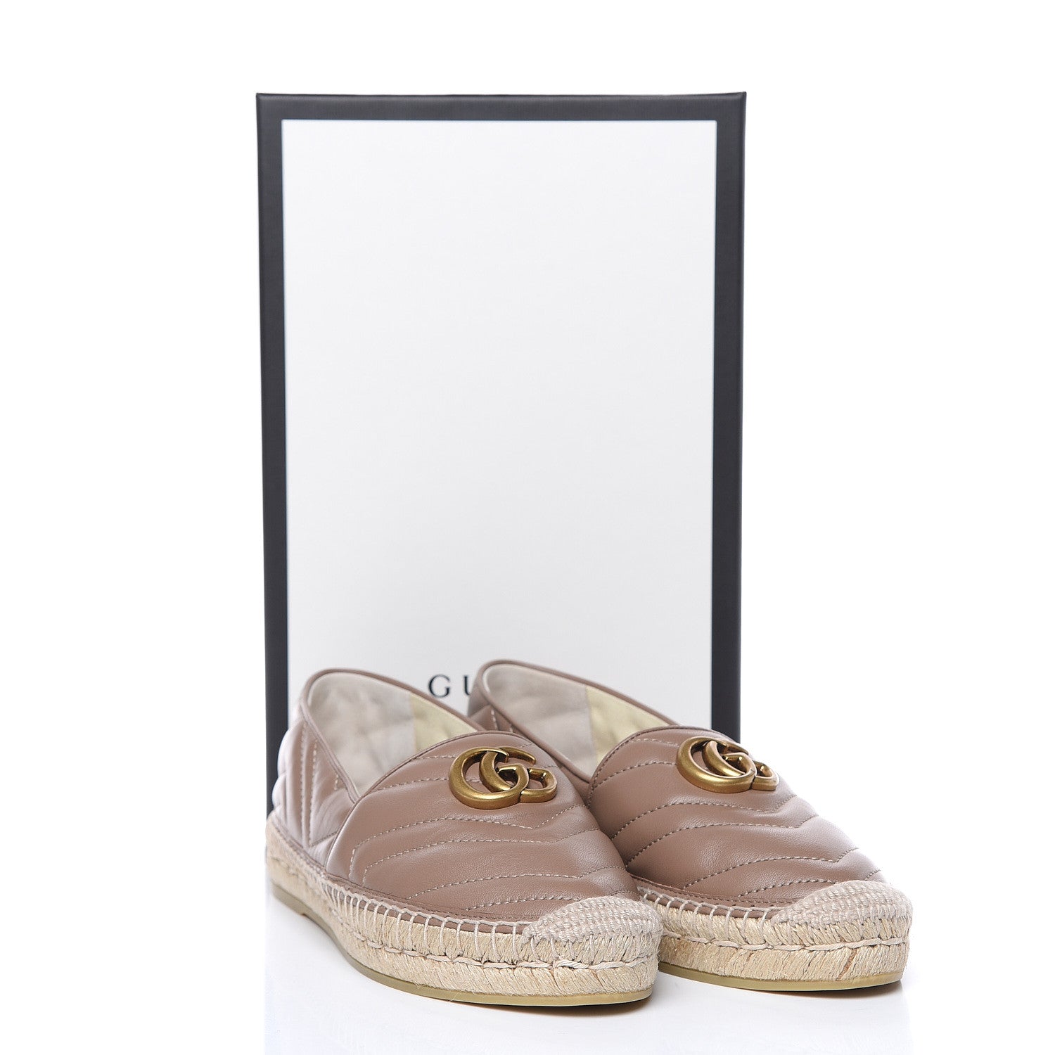 Gucci Nappa Matelasse GG Marmont Espadrilles 39 Porcelain Rose 10 of 10