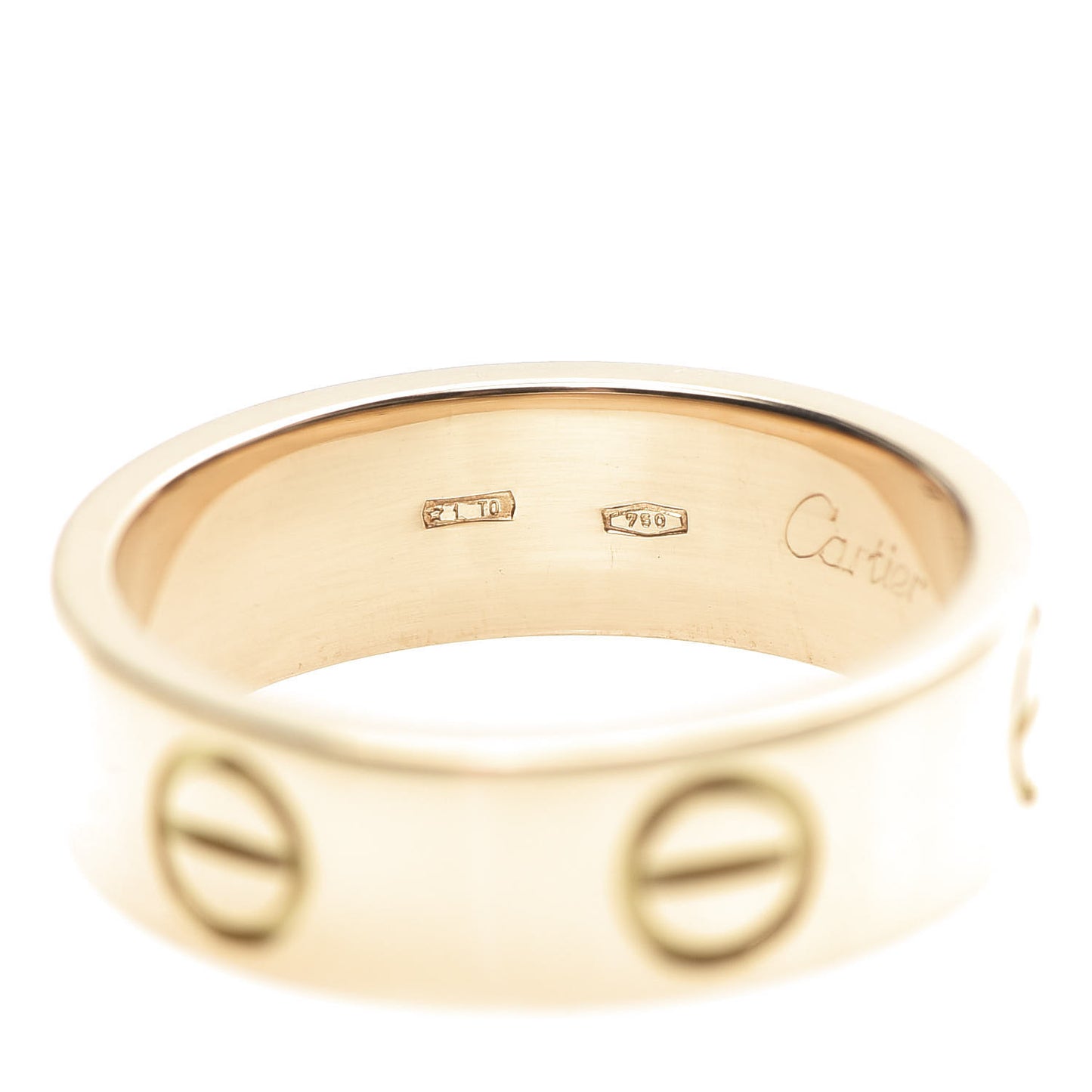 18K Yellow Gold 5.5mm LOVE Ring 50 5.25