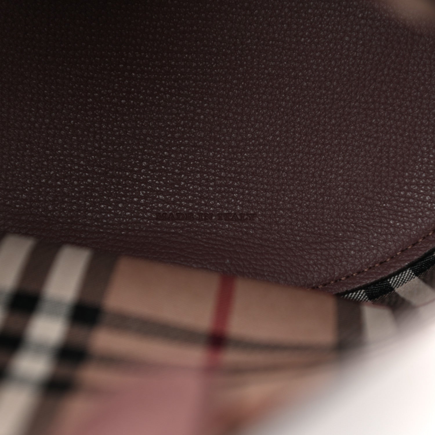 Burberry Haymarket Check Colours Small Lorne Bucket Crossbody Light Elderberry 6 of 12