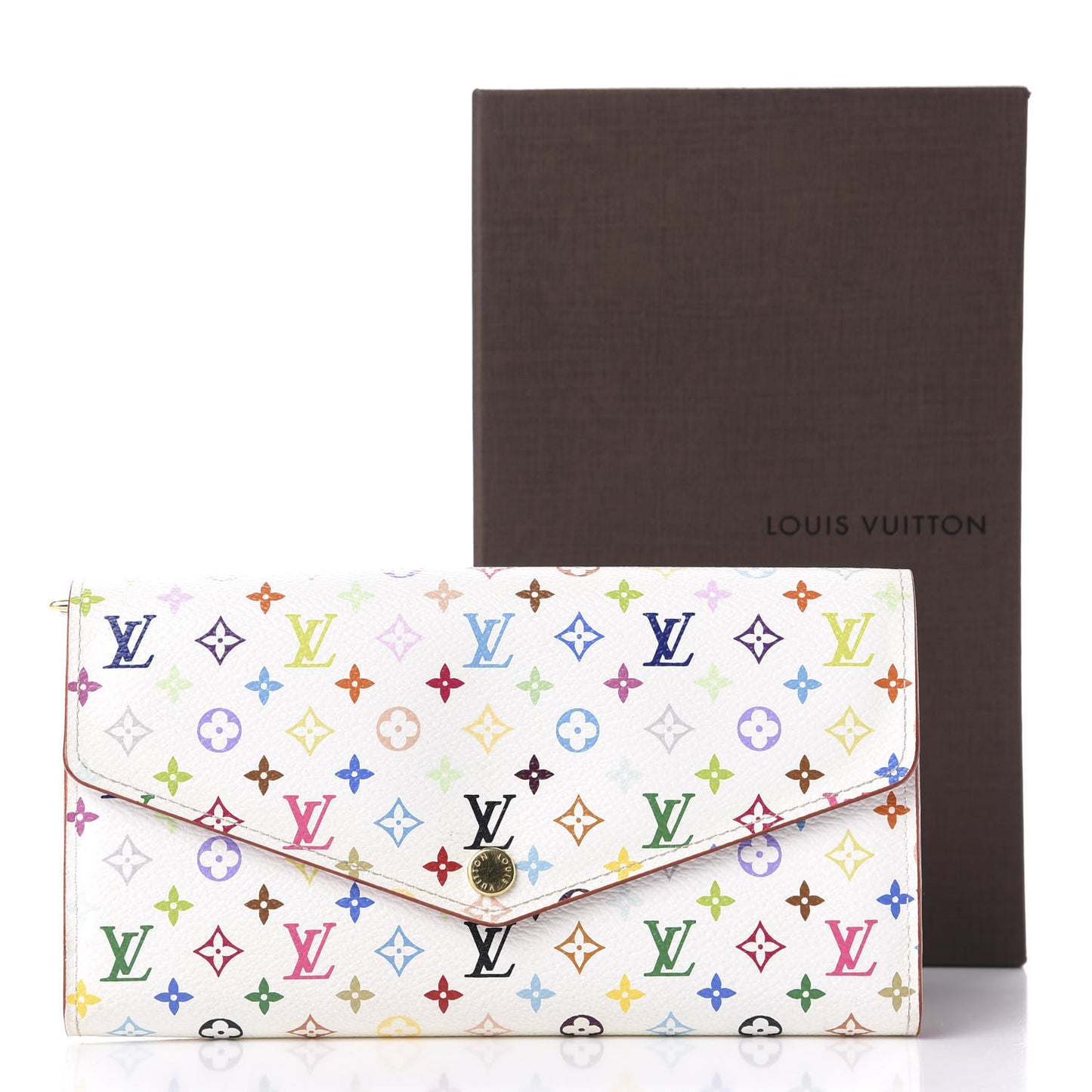 Monogram Multicolor Sarah Wallet NM White Litchi