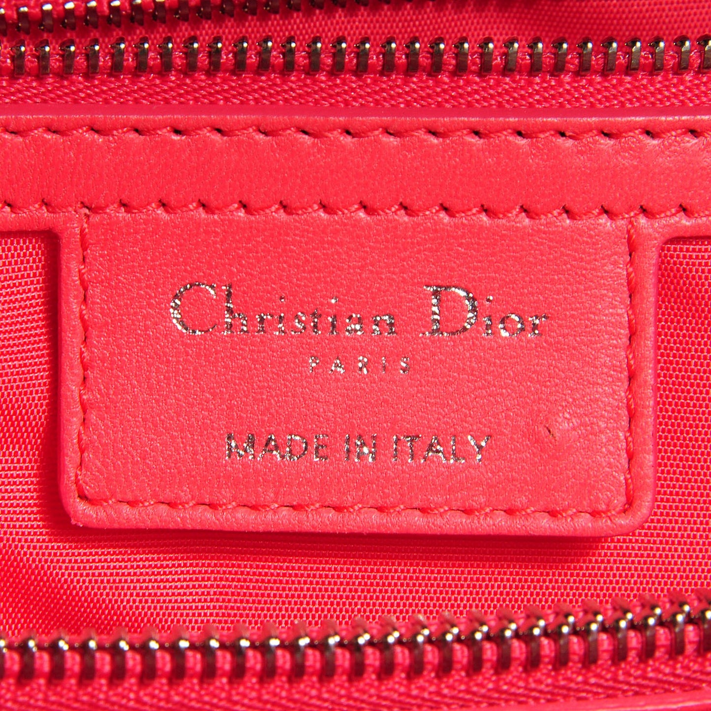 Lambskin Cannage Small Dior Soft Shopping Tote Coral