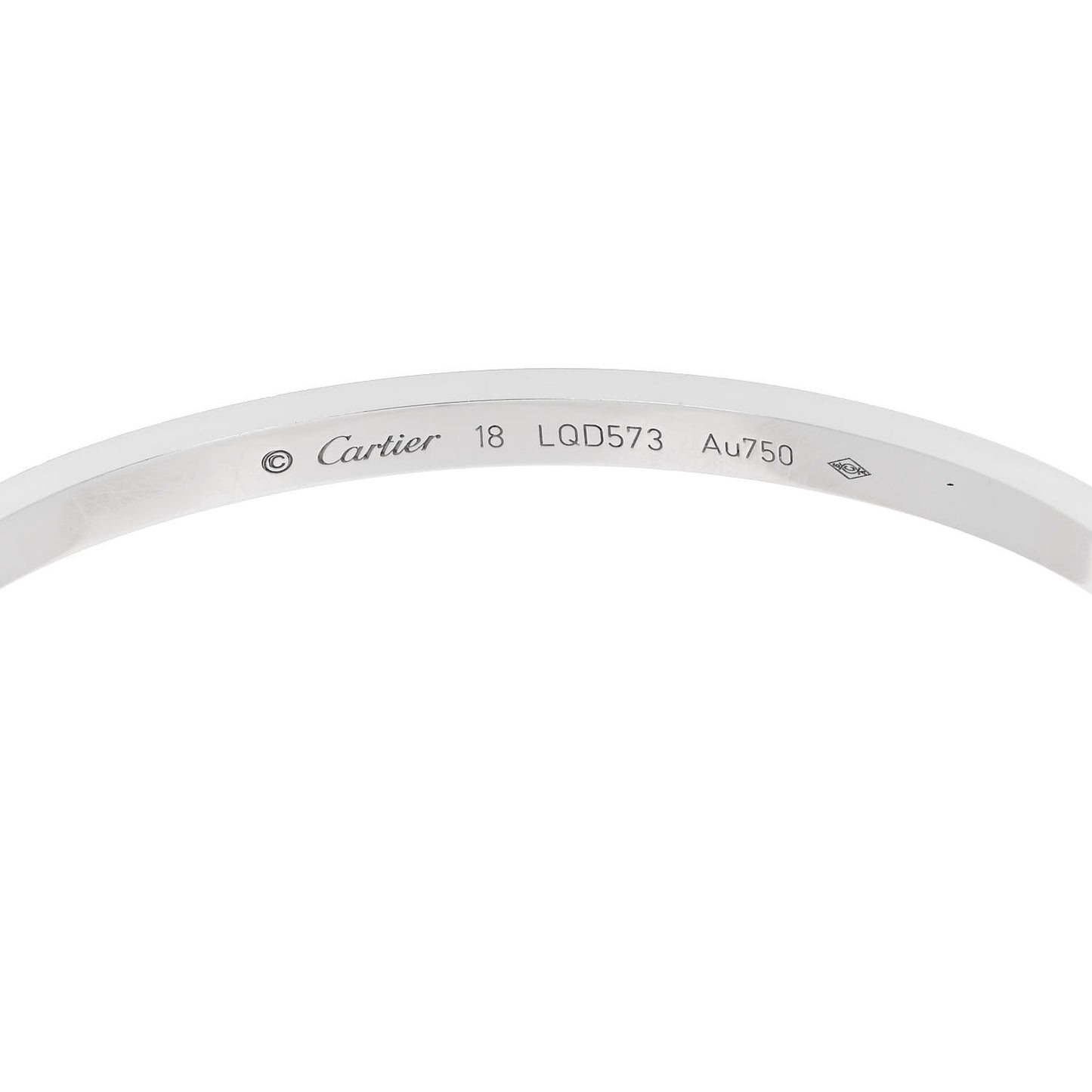 18K White Gold Diamond Small LOVE Paved Bracelet 18