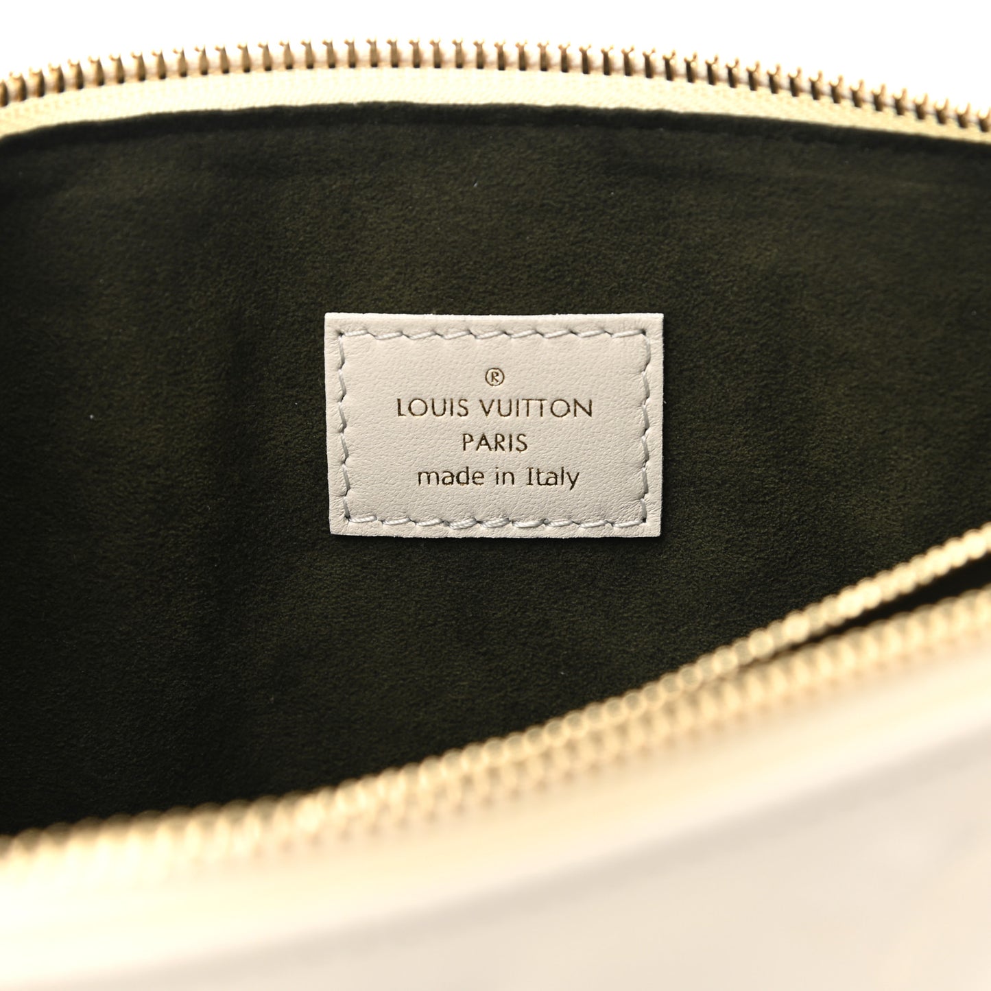 Lambskin Embossed Monogram Coussin PM Cream