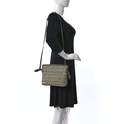 Loewe Jacquard Anagram Calfskin Mini Flamenco Knot Clutch Avocado Green 2 of 8