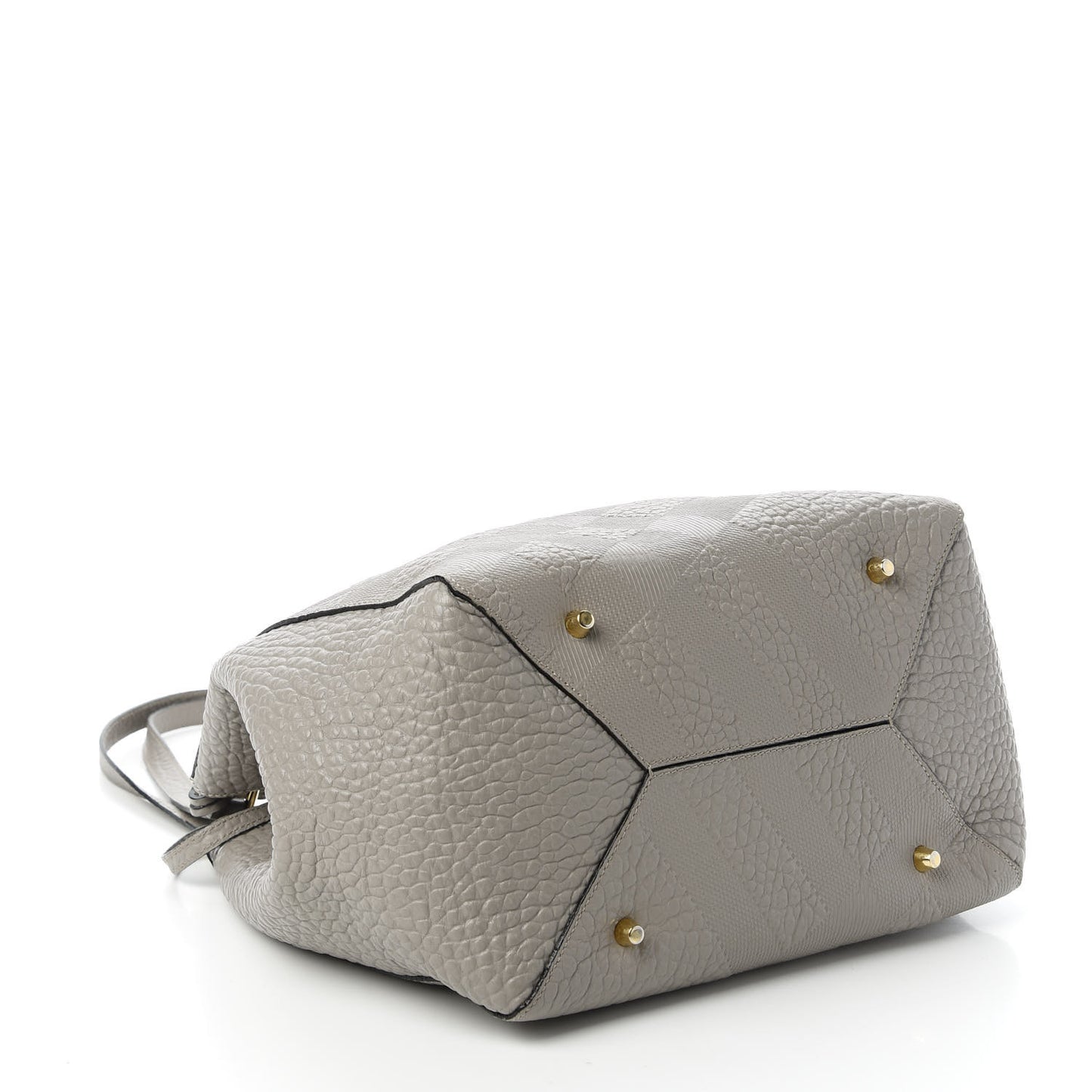 Signature Grain Check Embossed Small Canterbury Tote Grey