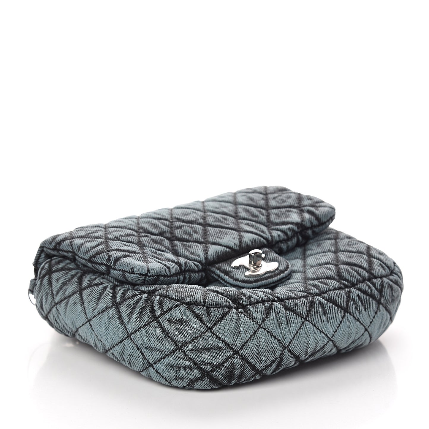 Denim Quilted Denimpression Small Flap Blue Black
