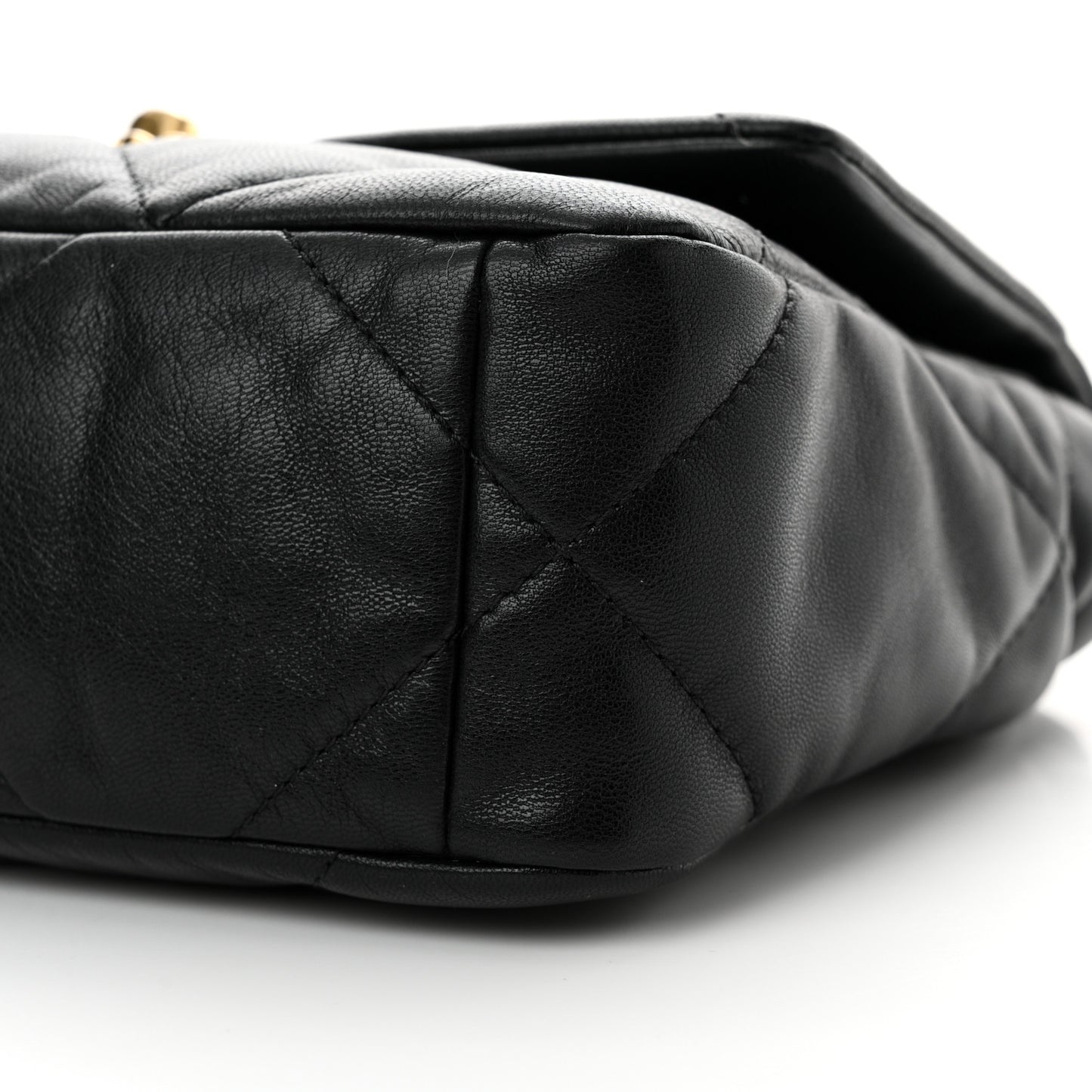 Goatskin Quilted Medium Chanel 19 Flap Black