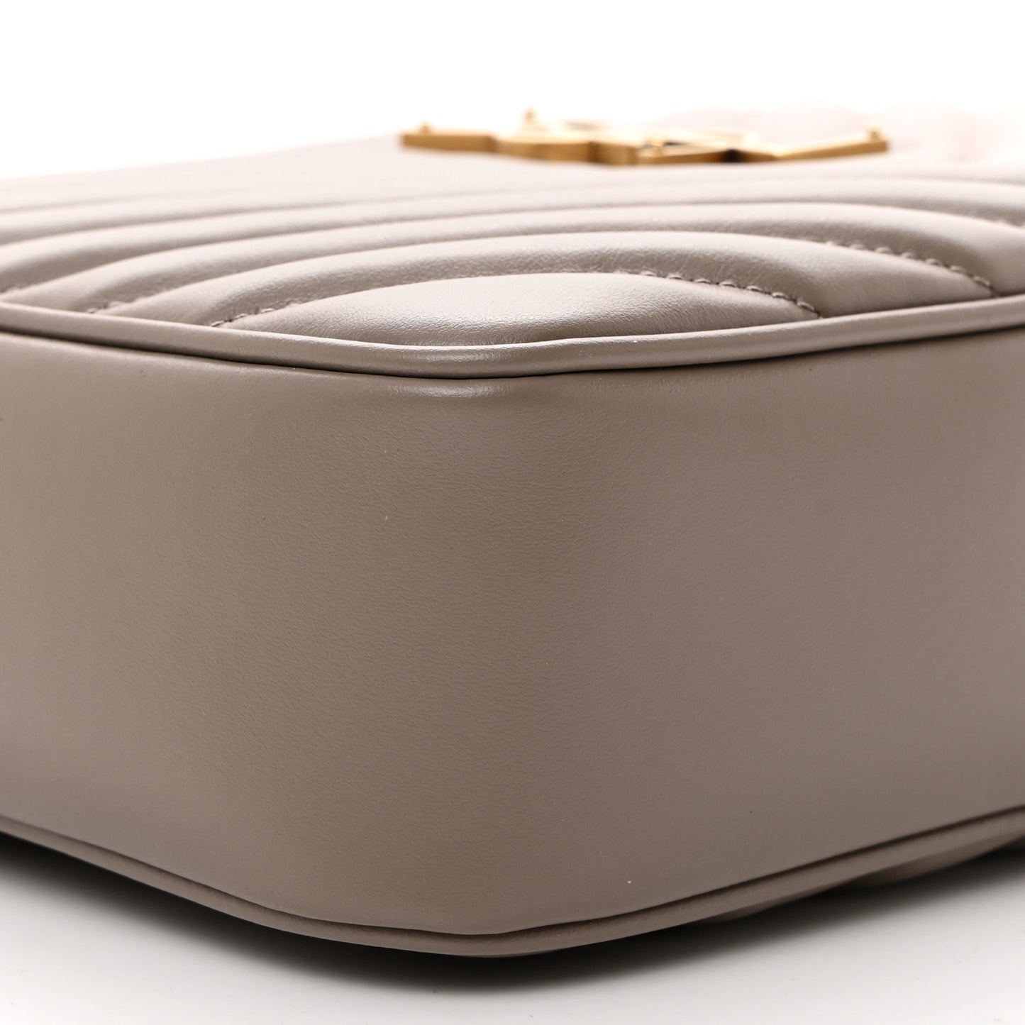 Calfskin Matelasse Monogram Lou Camera Bag Greyish Brown