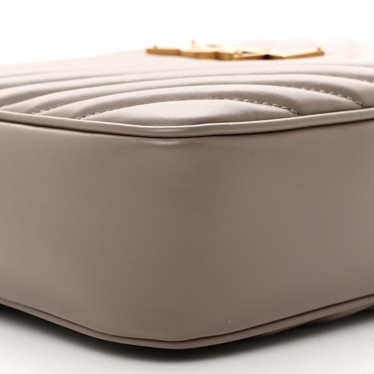 Saint Laurent Calfskin Matelasse Monogram Lou Camera Bag Greyish Brown 9 of 10