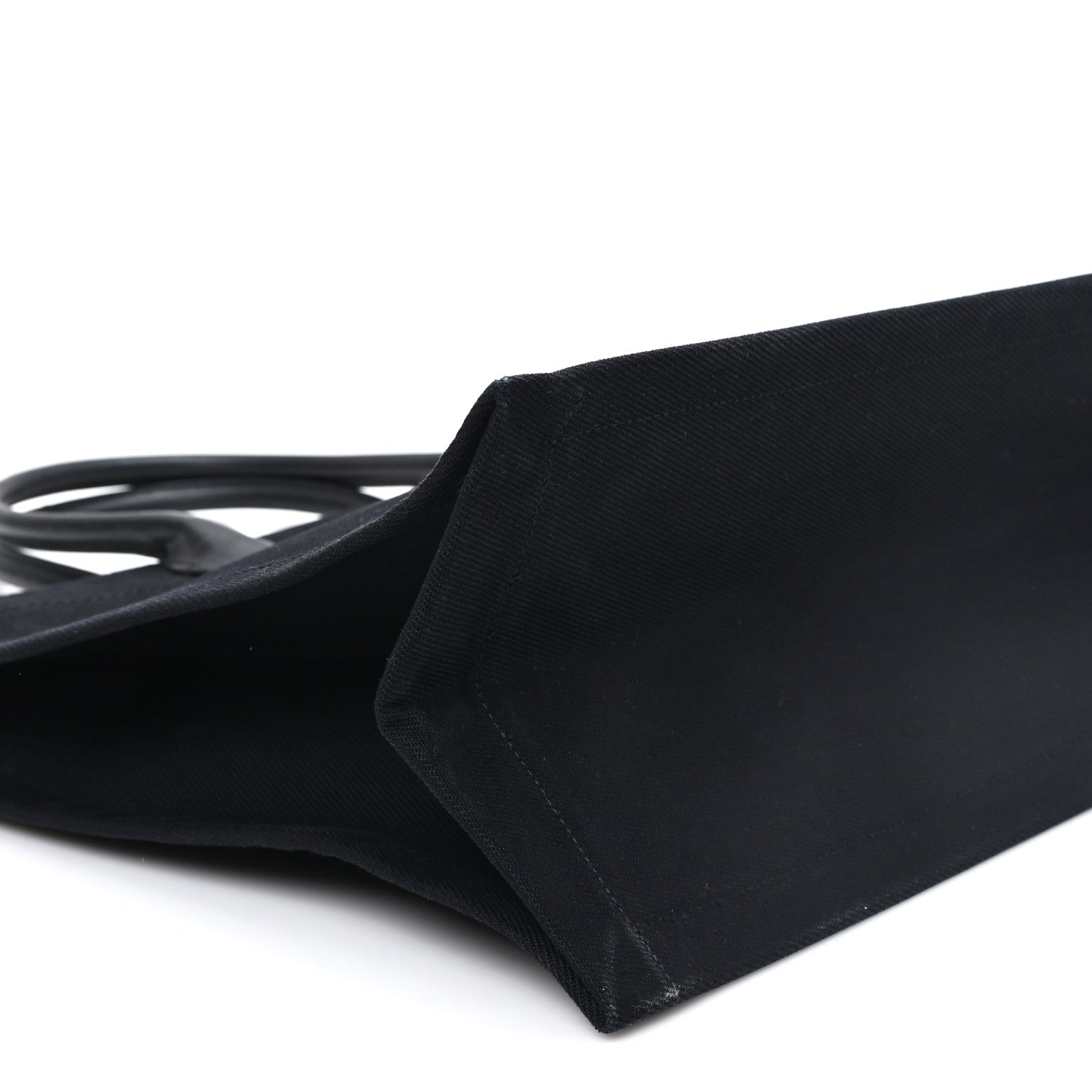 Saint Laurent Linen Calfskin Rive Gauche Tote Black 9 of 10